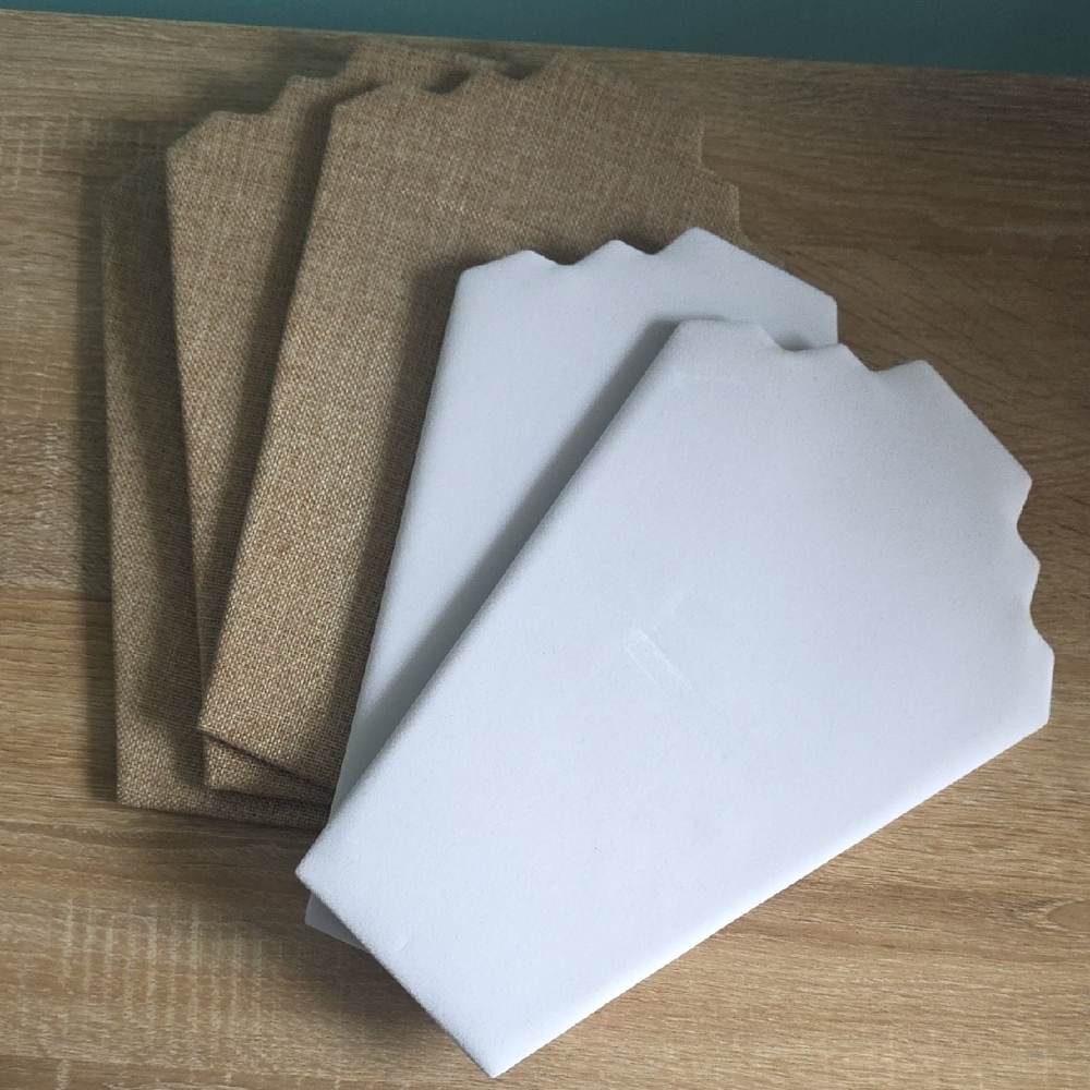Jewelry Display Foam Necklace Inserts - White 2, Tan 3 And 7 Blank
